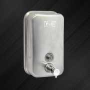 Дозатор для жидкого мыла из нерж. стали, матовый антивандальный PUFF-8608m