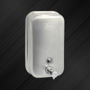 Дозатор для жидкого мыла из нерж. стали, матовый антивандальный PUFF-8615m