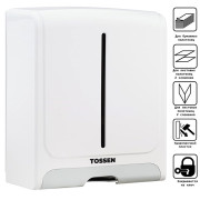 TOSSEN VZ-300 - диспенсер бумажных полотенец Z и V сложения