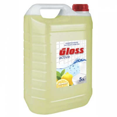 Универсальное чистящее средство Gloss active Лимон 5л Универсальное чистящее средство Gloss active Лимон 5л