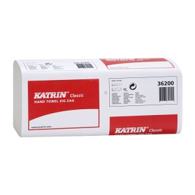 Katrin Classic Zig Zag. 1-слойные бумажные полотенца V-сложения высокого качества Katrin Classic Zig Zag. 1-слойные бумажные полотенца V-сложения высокого качества